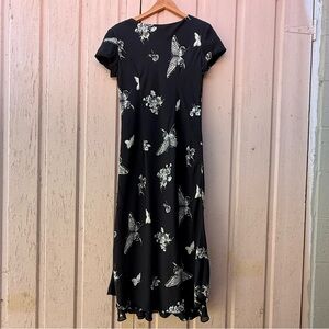 Jessica Howard Black‎ and cream Butterfly Midi Dress size 8